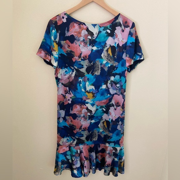 St. John Watercolor Floral Silk Dress - Picture 9 of 16